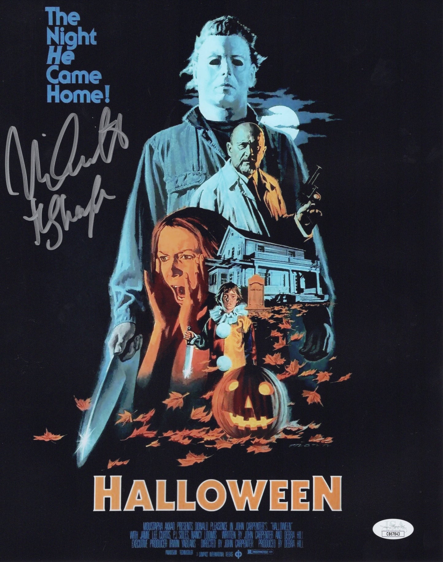 Nick Castle autographed inscribed 11x14 photo Halloween JSA COA Michael Myers