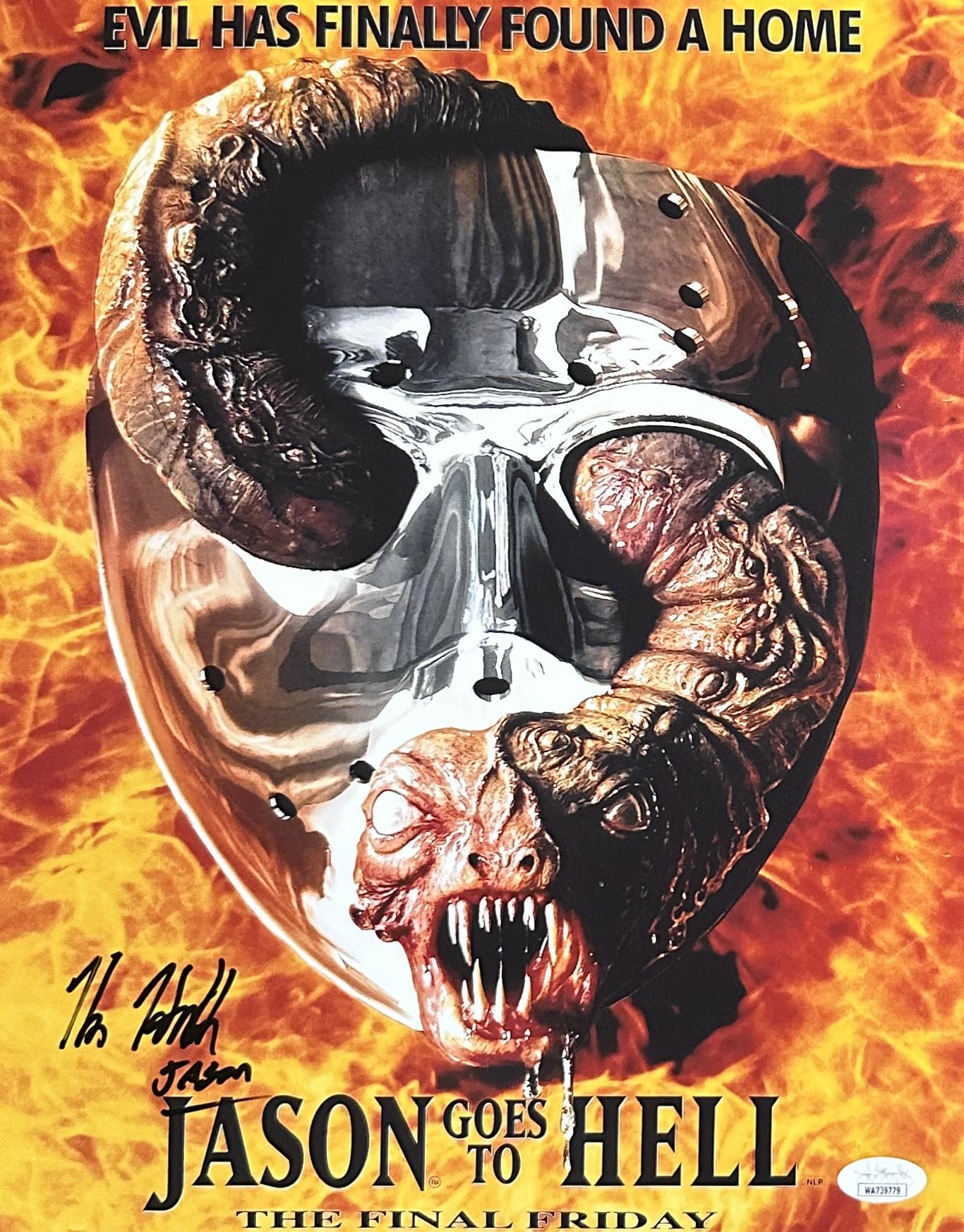 Kane Hodder signed inscribed 11x14 photo Jason Goes to Hell JSA Friday the 13th