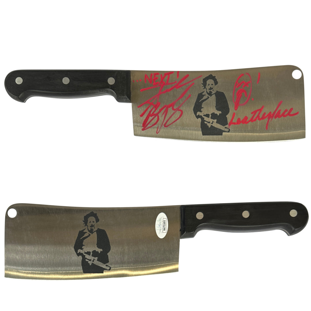 Andrew Bryniarski signed inscribed knife Texas Chainsaw Massacre JSA COA Leatherface