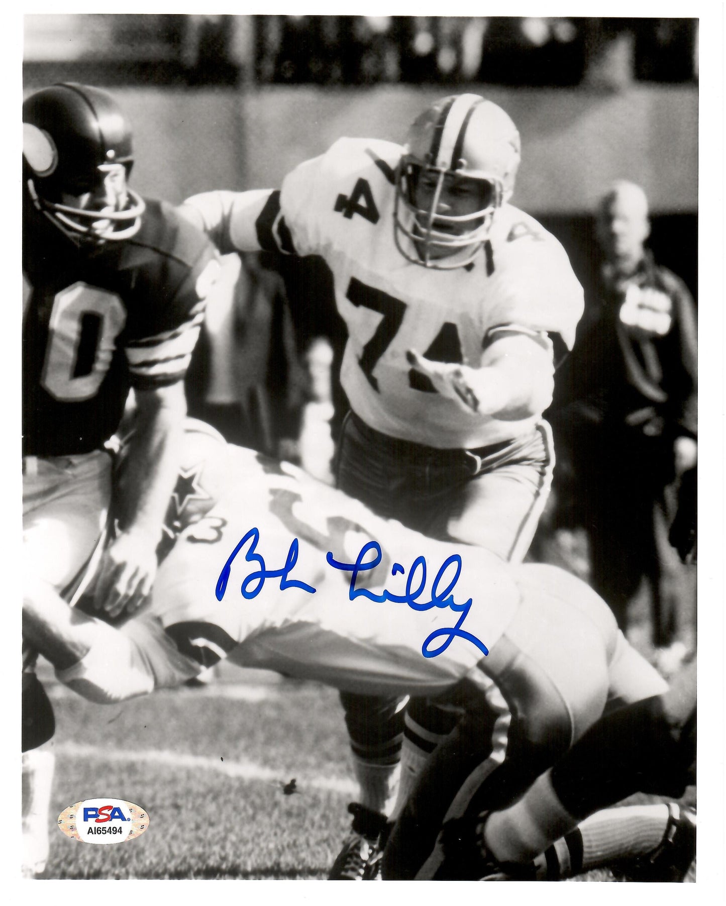 Bob Lilly autographed signed 8x10 photo NFL Dallas Cowboys PSA COA