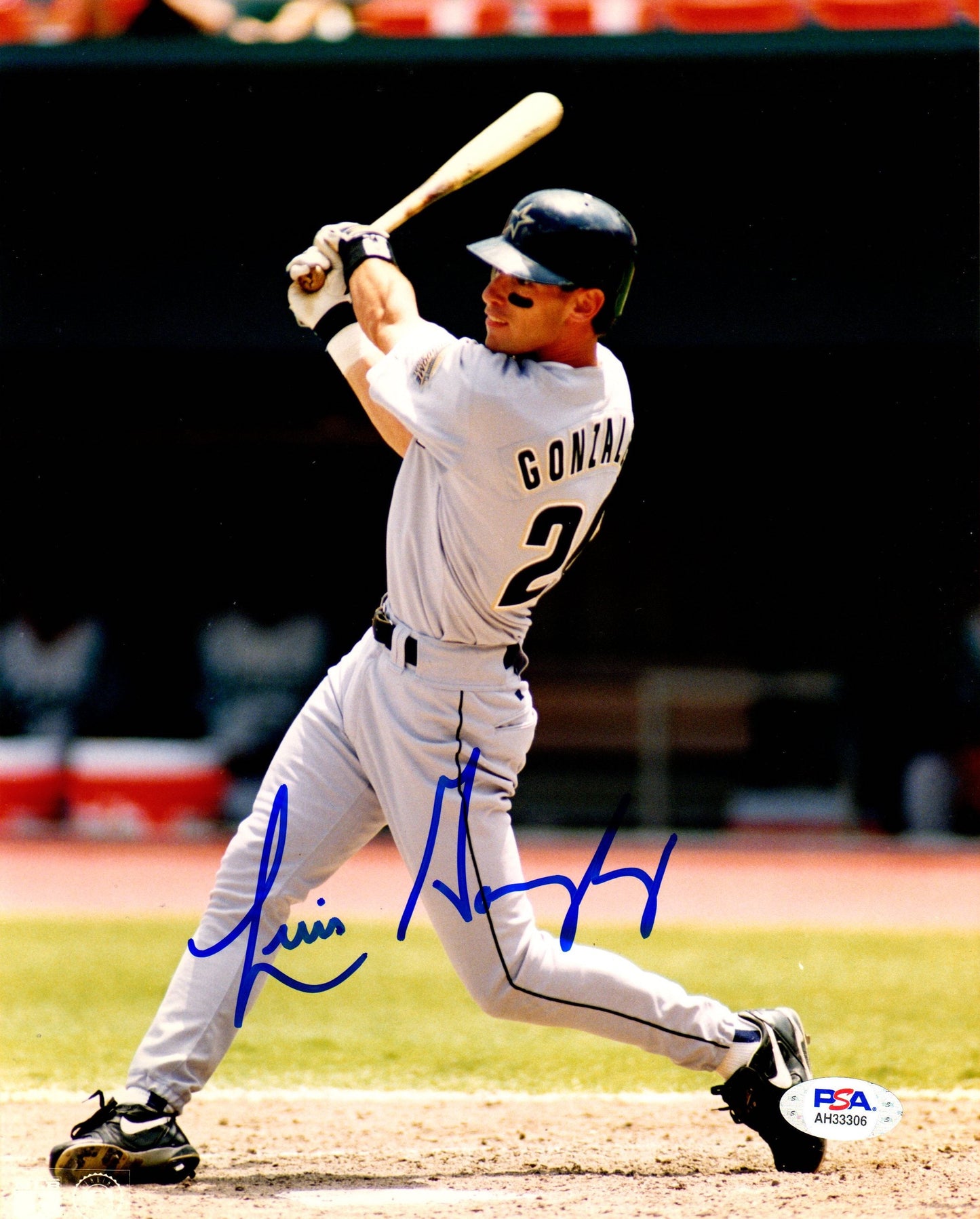 Luis Gonzalez autographed signed 8x10 photo MLB Houston Astros PSA COA