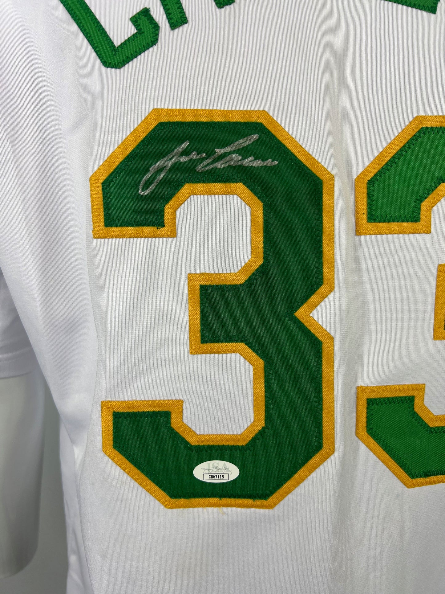 Jose Canseco autographed signed professional jersey JSA COA