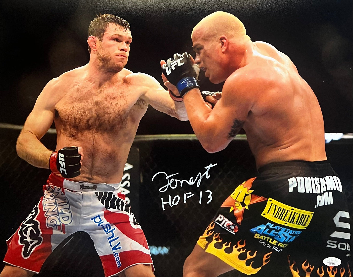 Forrest Griffin autographed inscribed signed 16x20 photo UFC JSA COA