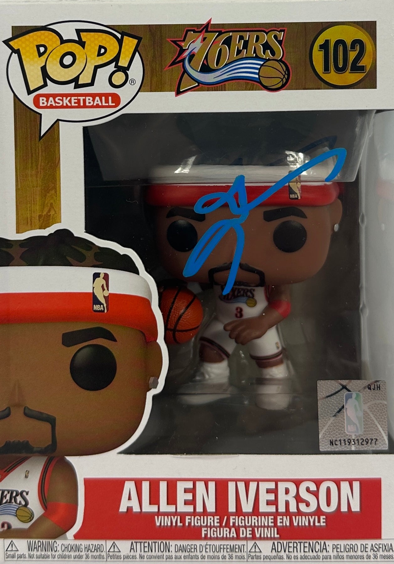 Allen Iverson autographed signed funko pop Philadelphia 76ers JSA