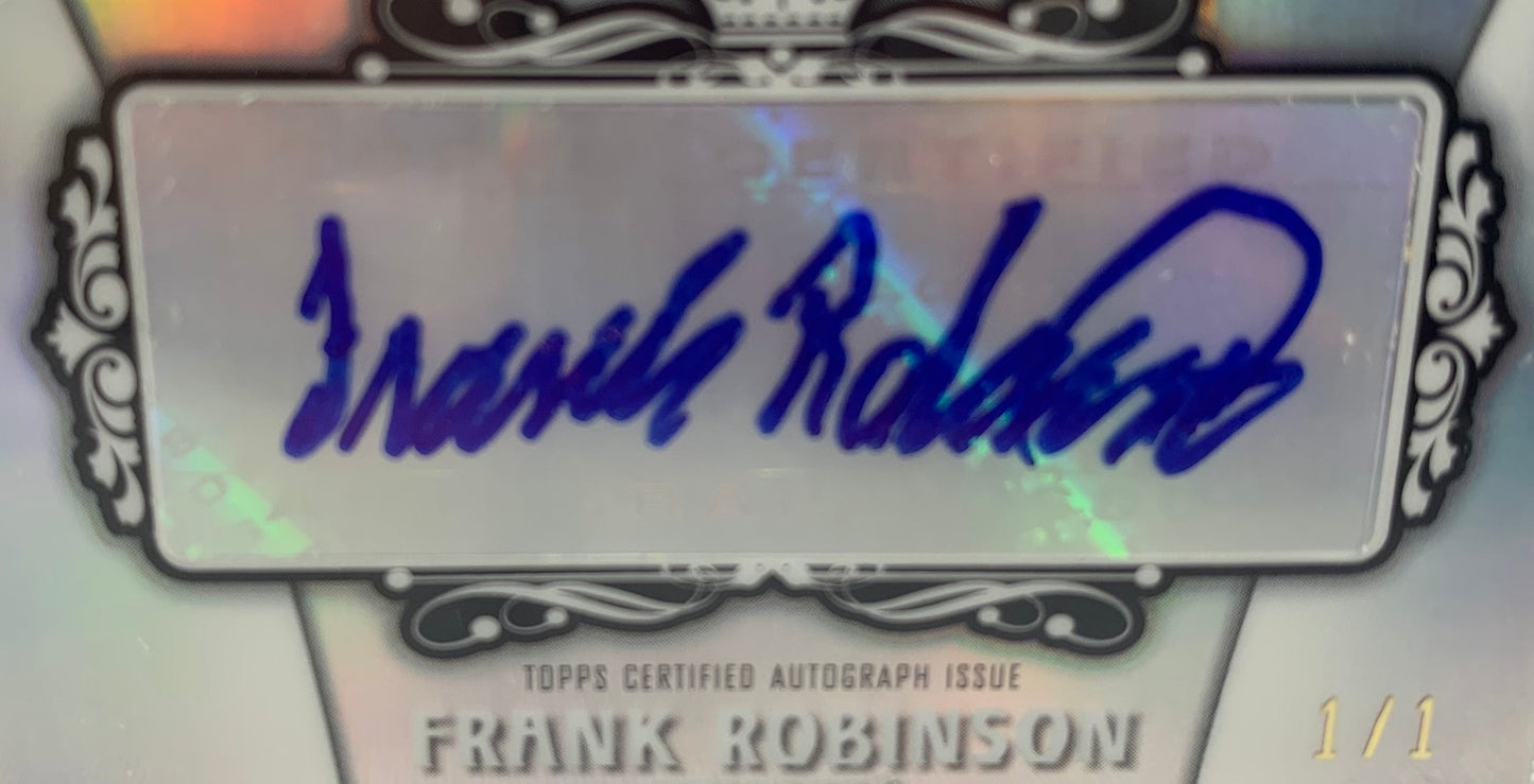 Frank Robinson autograph signed Card 1/1 Baltimore Orioles 2013 Topps