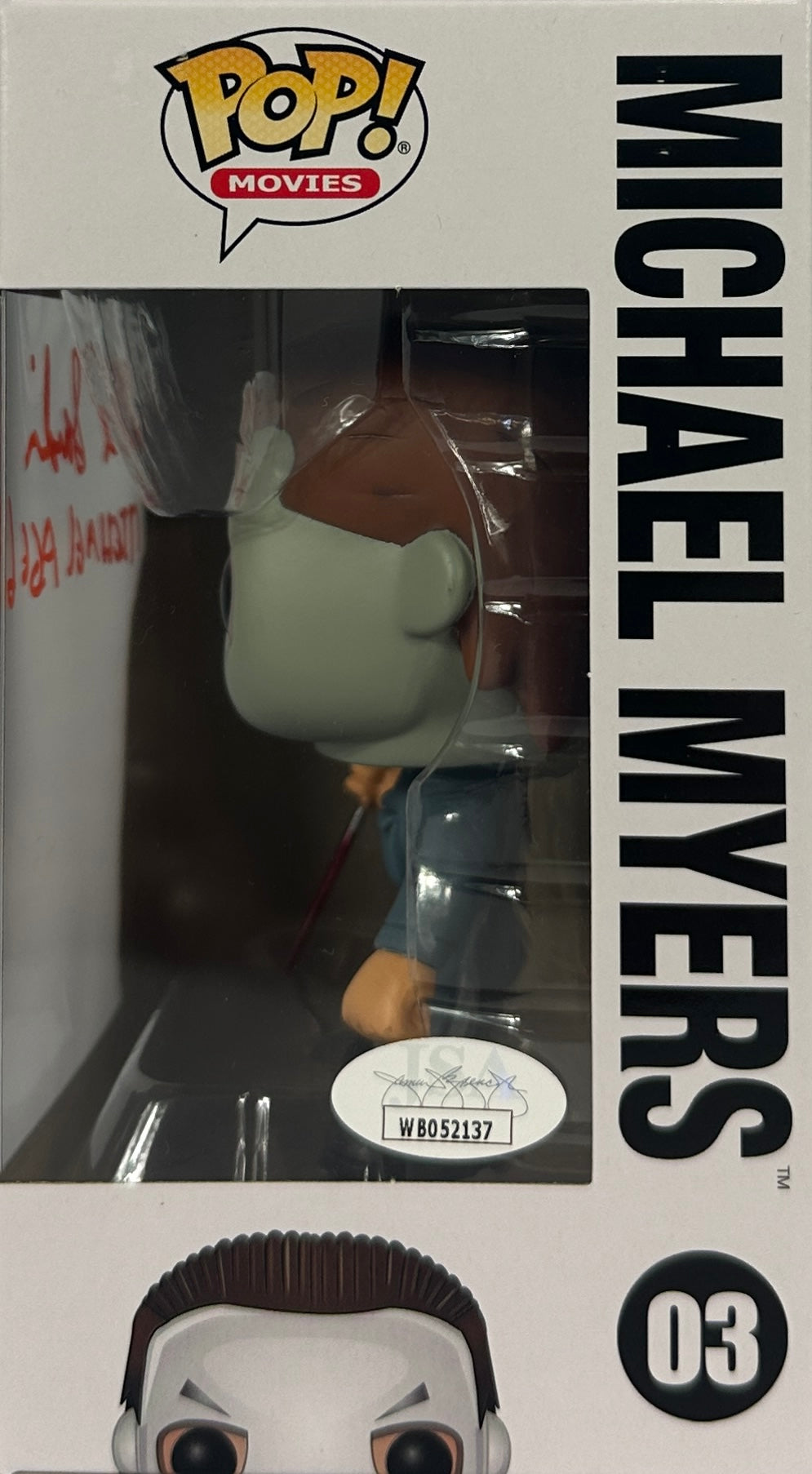 Will Sandin autographed inscribed Funko Pop #03 Halloween JSA COA Michael Myers
