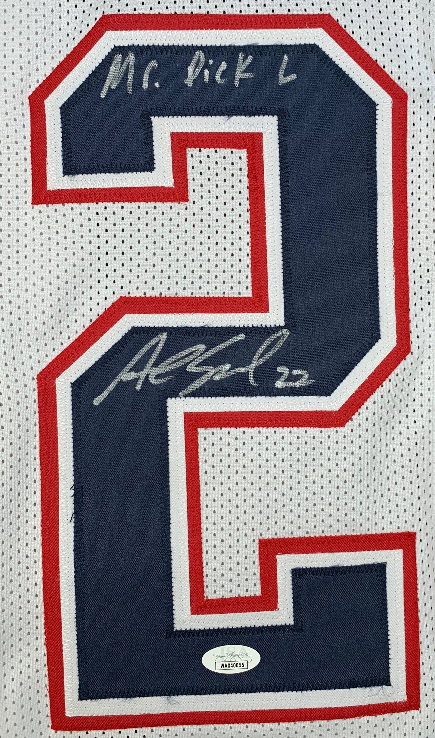 ASANTE SAMUEL SR. SIGNED INSCRIBED CUSTOM WHITE PRO STYLE AUTOGRAPHED JERSEY JSA COA