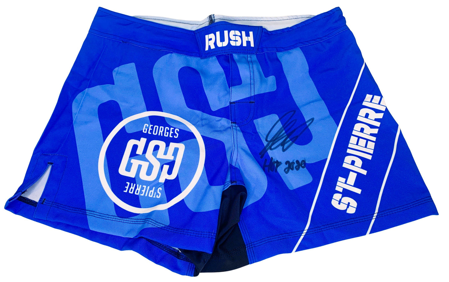 Georges St-Pierre autographed signed inscribed trunks UFC JSA Witness GSP