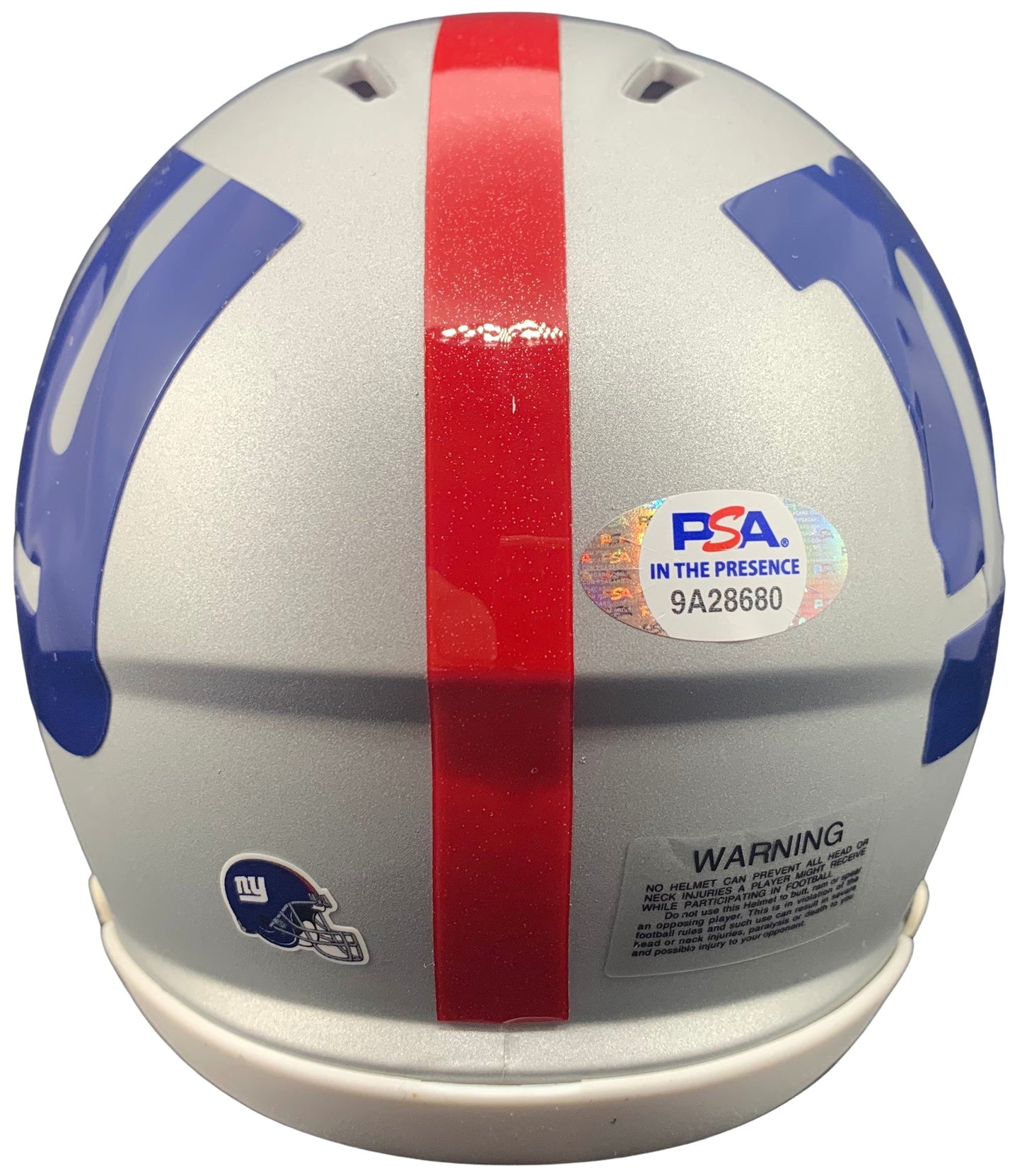 Plaxico Burress autographed inscribed AMP Mini Helmet New York Giants PSA COA