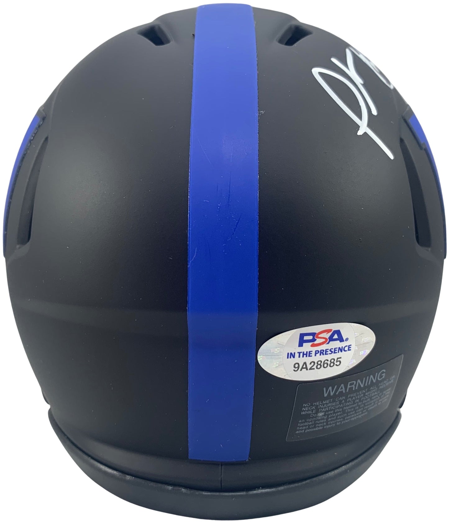 Plaxico Burress autographed inscribed Eclipse Mini Helmet New York Giants PSA