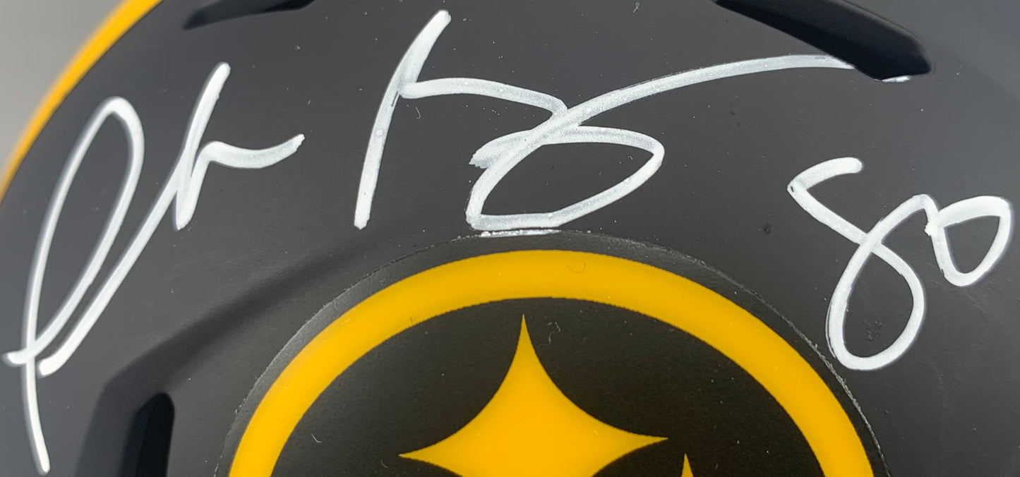 Plaxico Burress autographed inscribe Eclipse Mini Helmet Pittsburgh Steelers PSA