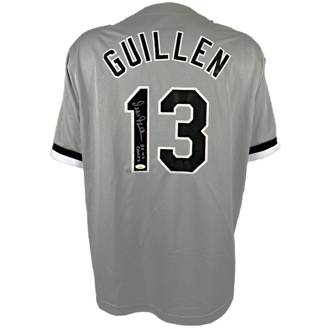 Ozzie Guillen autographed signed inscribed professional jersey JSA COA