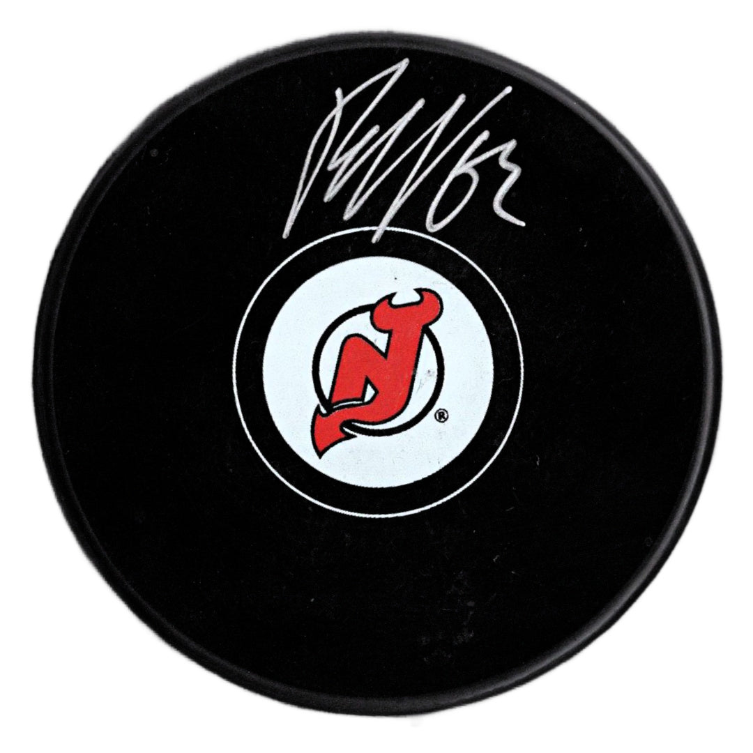 Jesper Bratt autographed signed puck NHL New Jersey Devils JSA COA