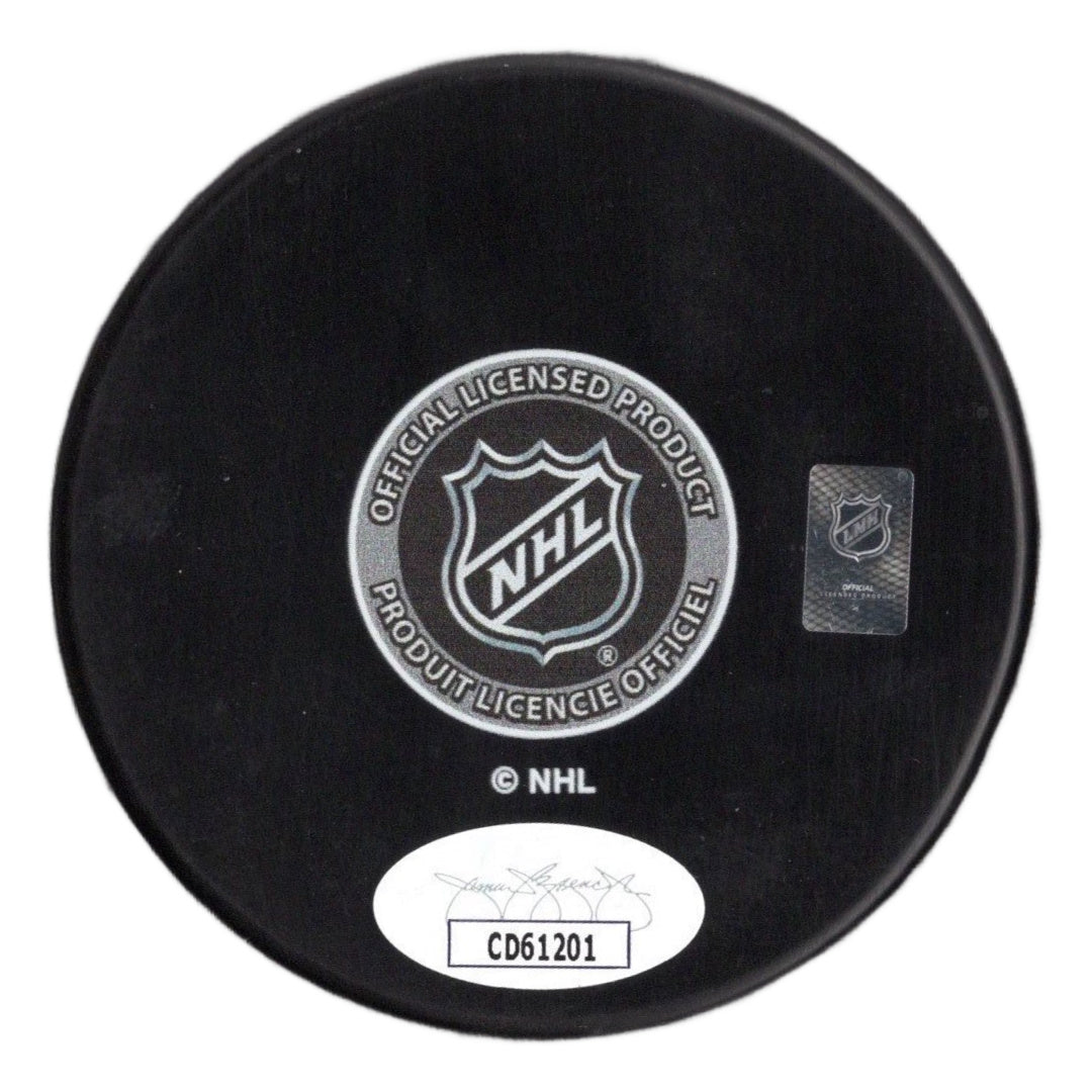 Connor McMichael autographed signed inscribed puck NHL Washington Capitals JSA