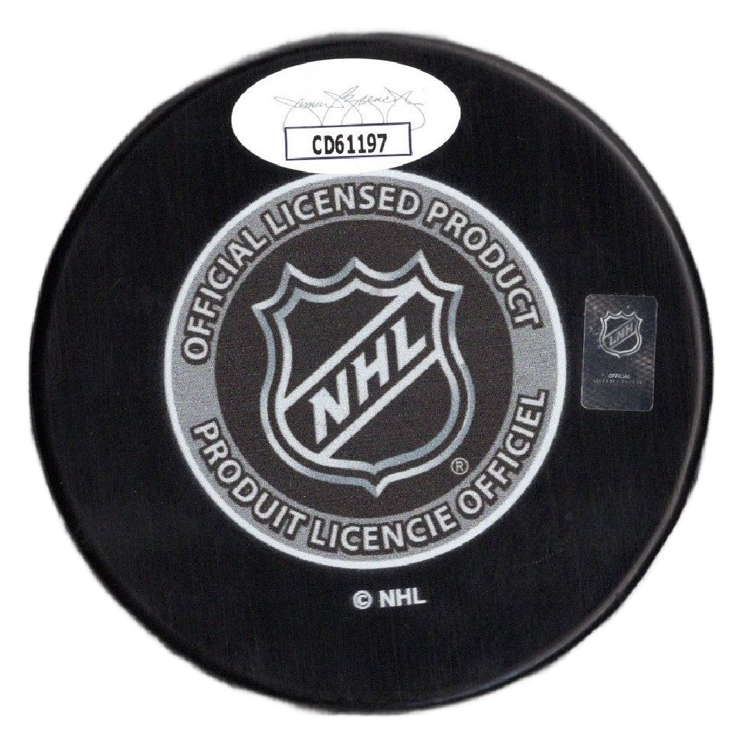 Connor McMichael autographed signed inscribed puck NHL Washington Capitals JSA
