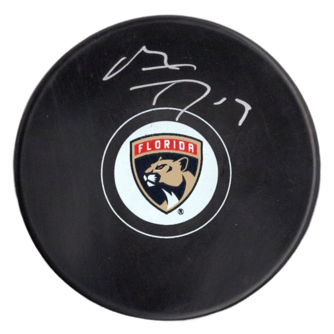 Matthew Tkachuk autographed signed puck NHL Florida Panthers JSA COA
