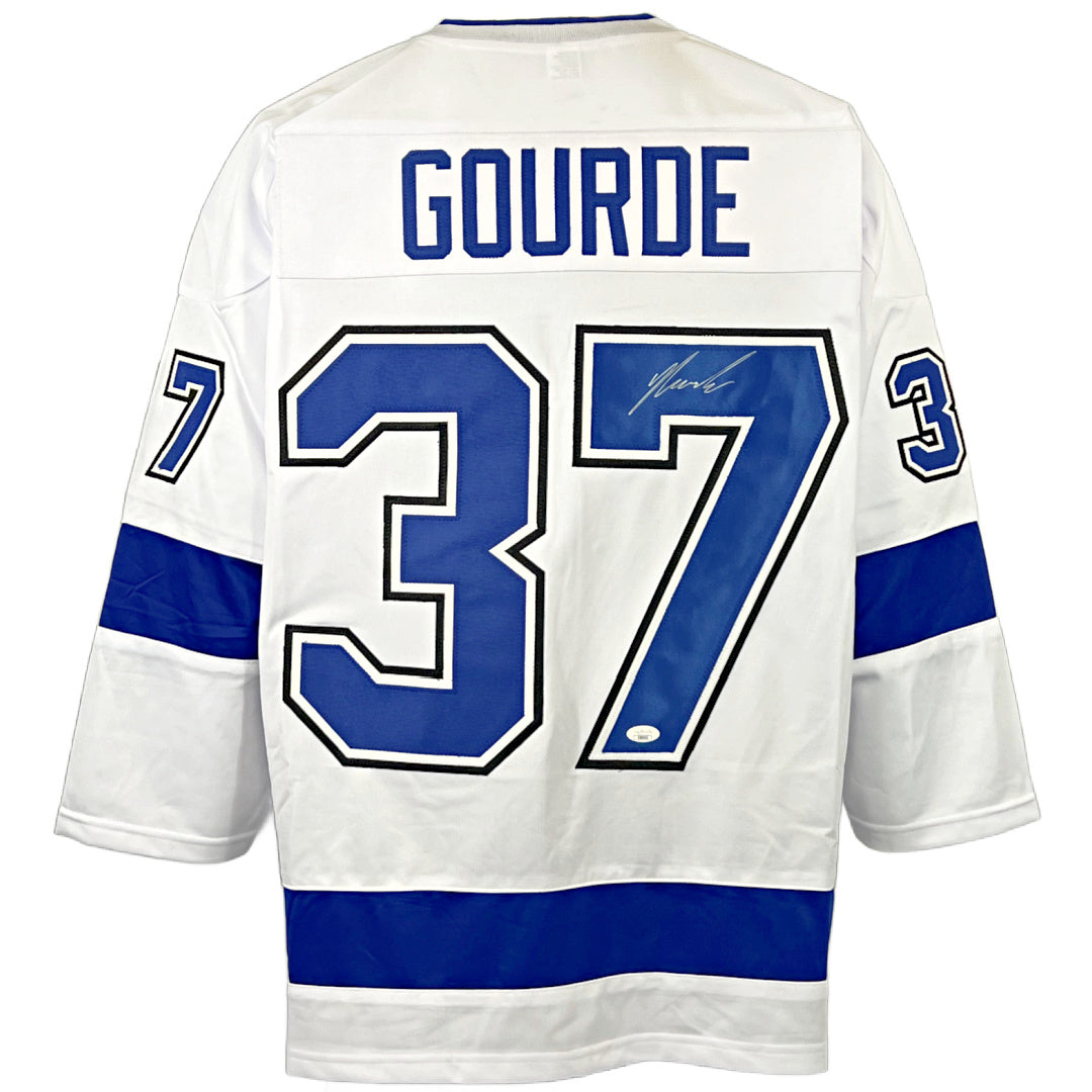 Yanni Gourde autographed signed jersey NHL Tampa Bay Lightning JSA COA