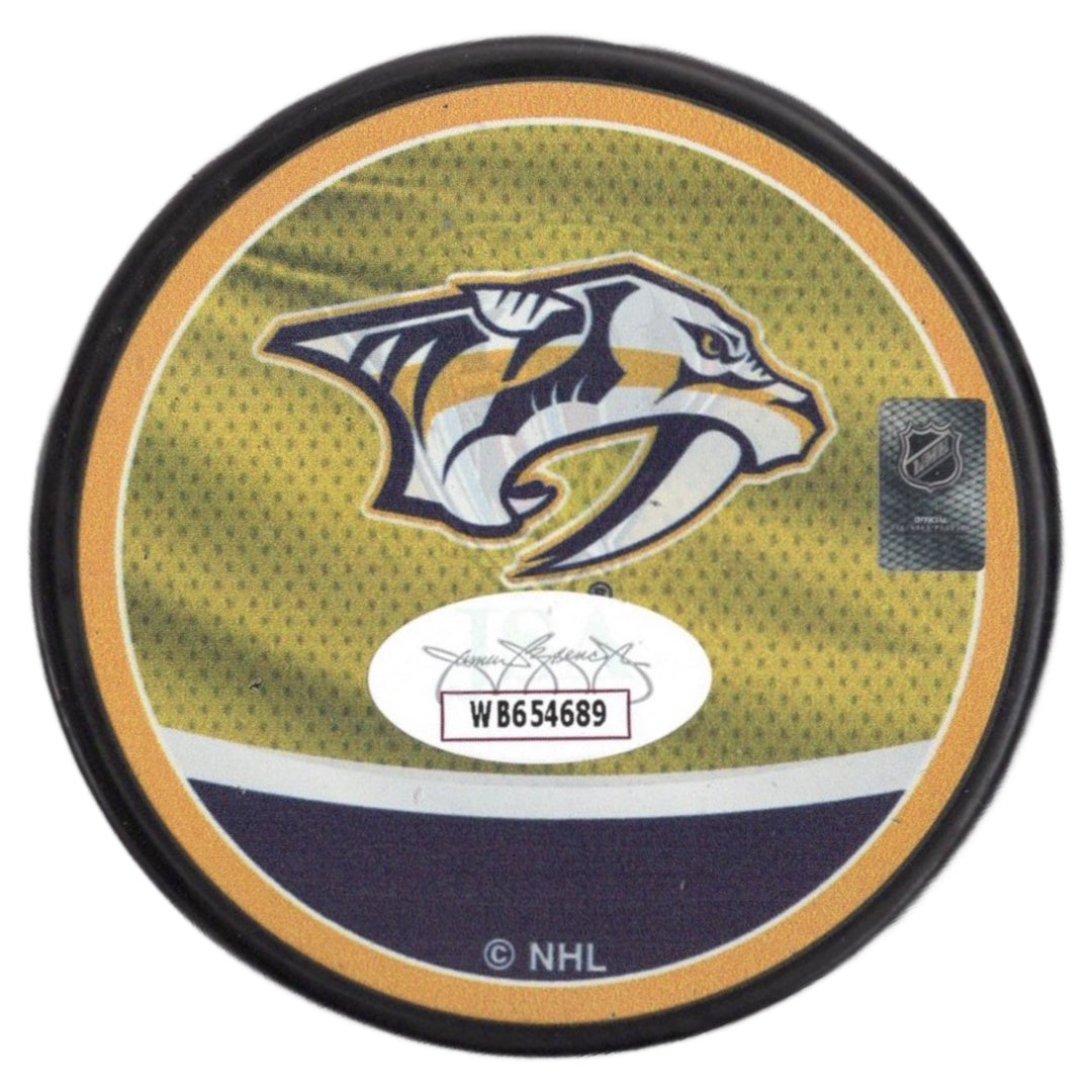 Roman Josi inscribed signed Retro Reverse puck NHL Nashville Predators JSA COA