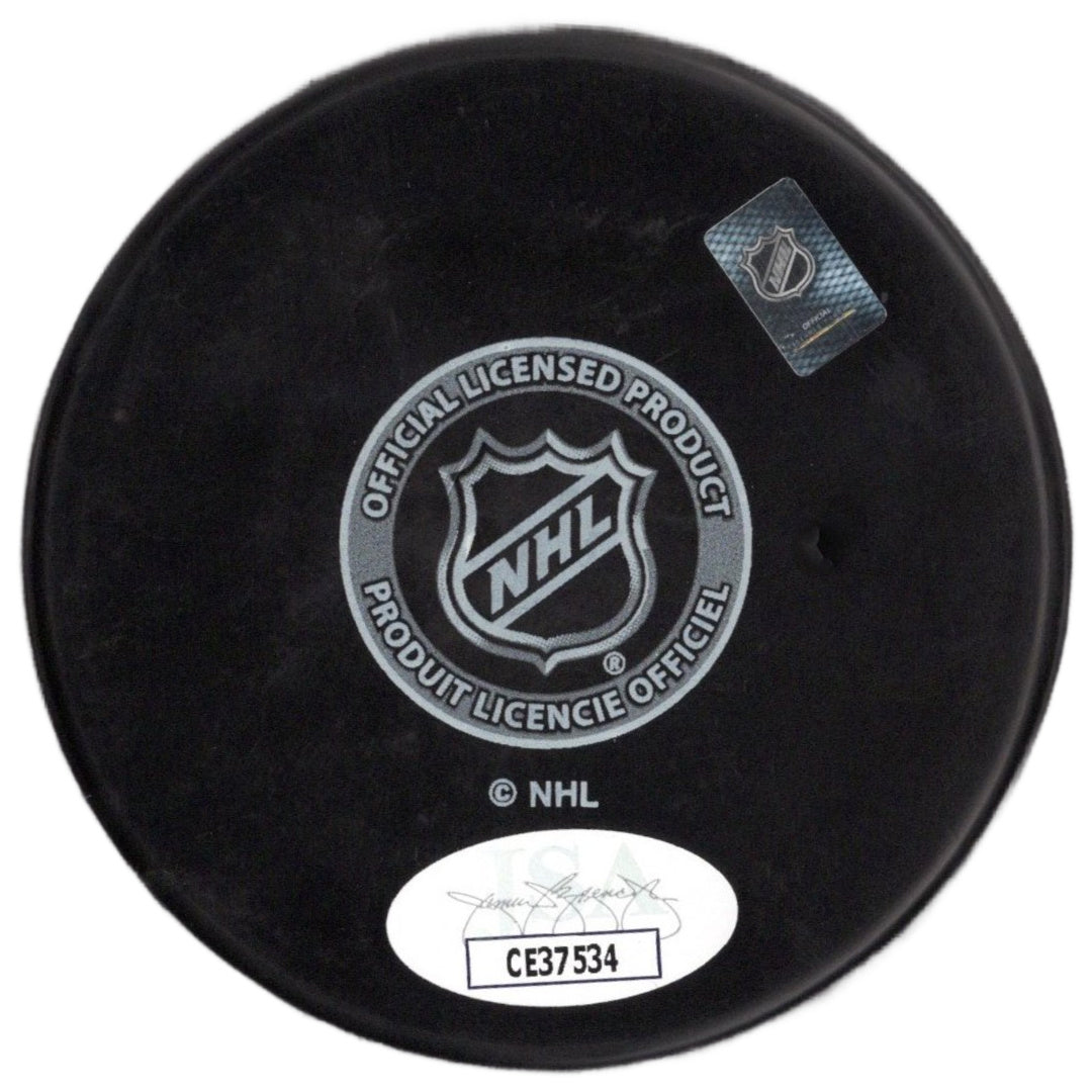 Jesperi Kotkaniemi inscribed signed puck NHL Carolina Hurricanes JSA COA