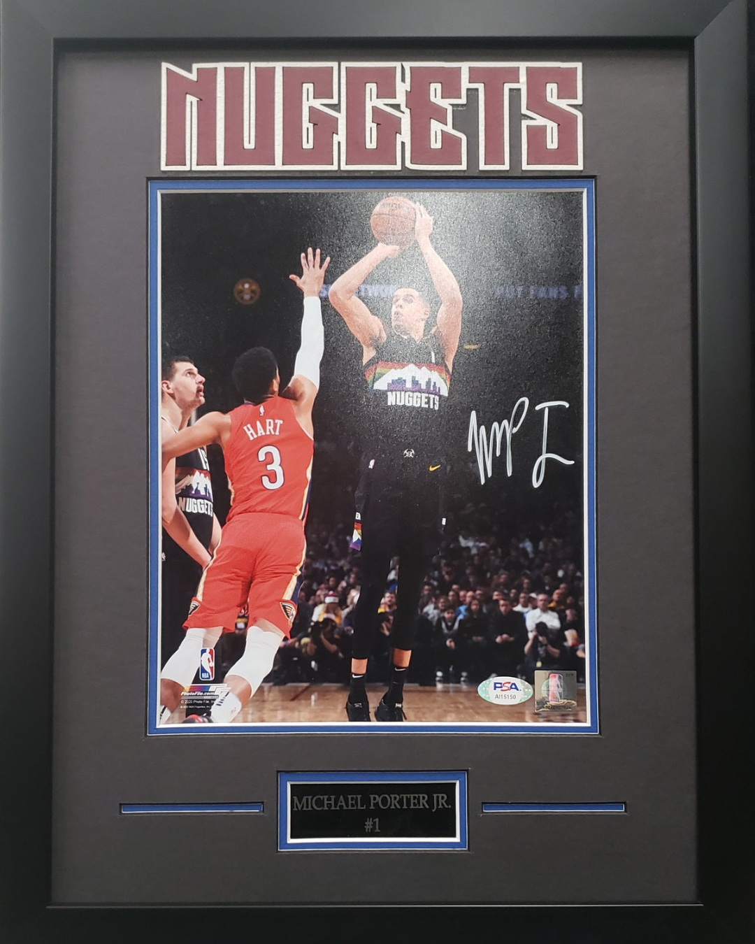Michael Porter Jr Autographed Signed Framed 8x10 Photo NBA Denver Nuggets PSA COA