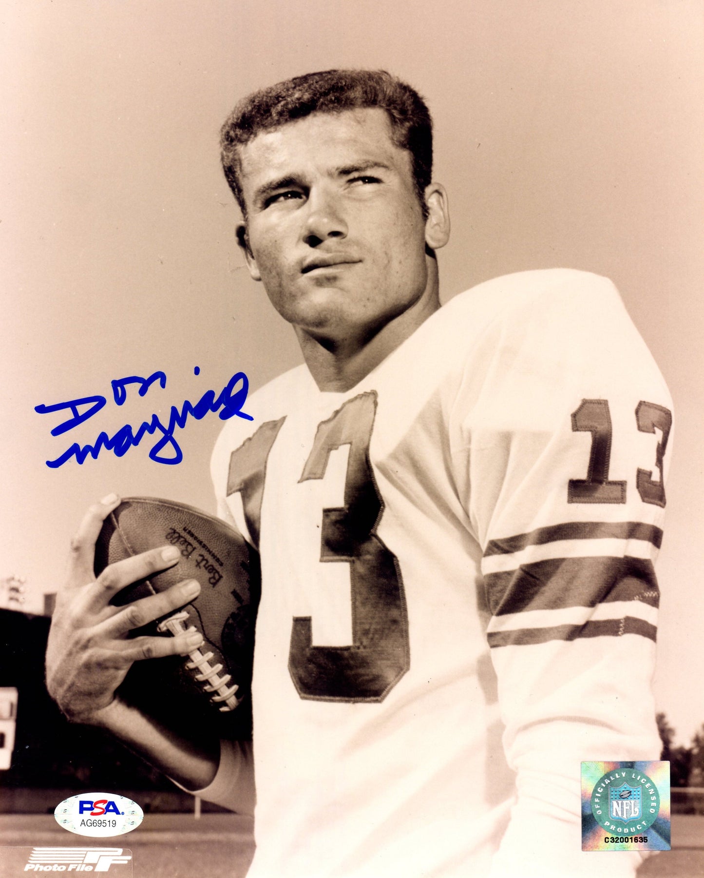 Don Maynard autographed signed 8x10 photo NFL New York Jets PSA COA Super Bowl