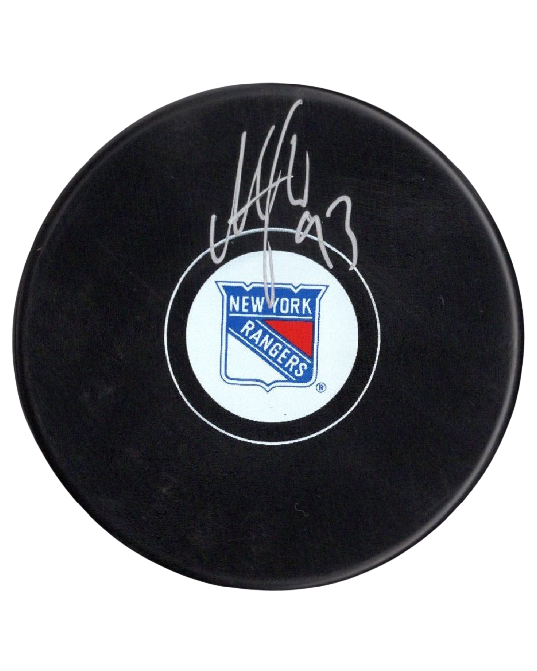 NHL New York Rangers Mika Zibanejad Autographed Signed Puck JSA COA