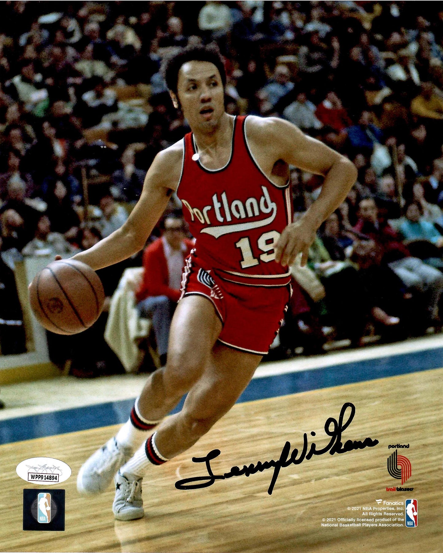 Lenny Wilkens autographed signed 8x10 photo NBA Port Land Trail Blazers JSA COA