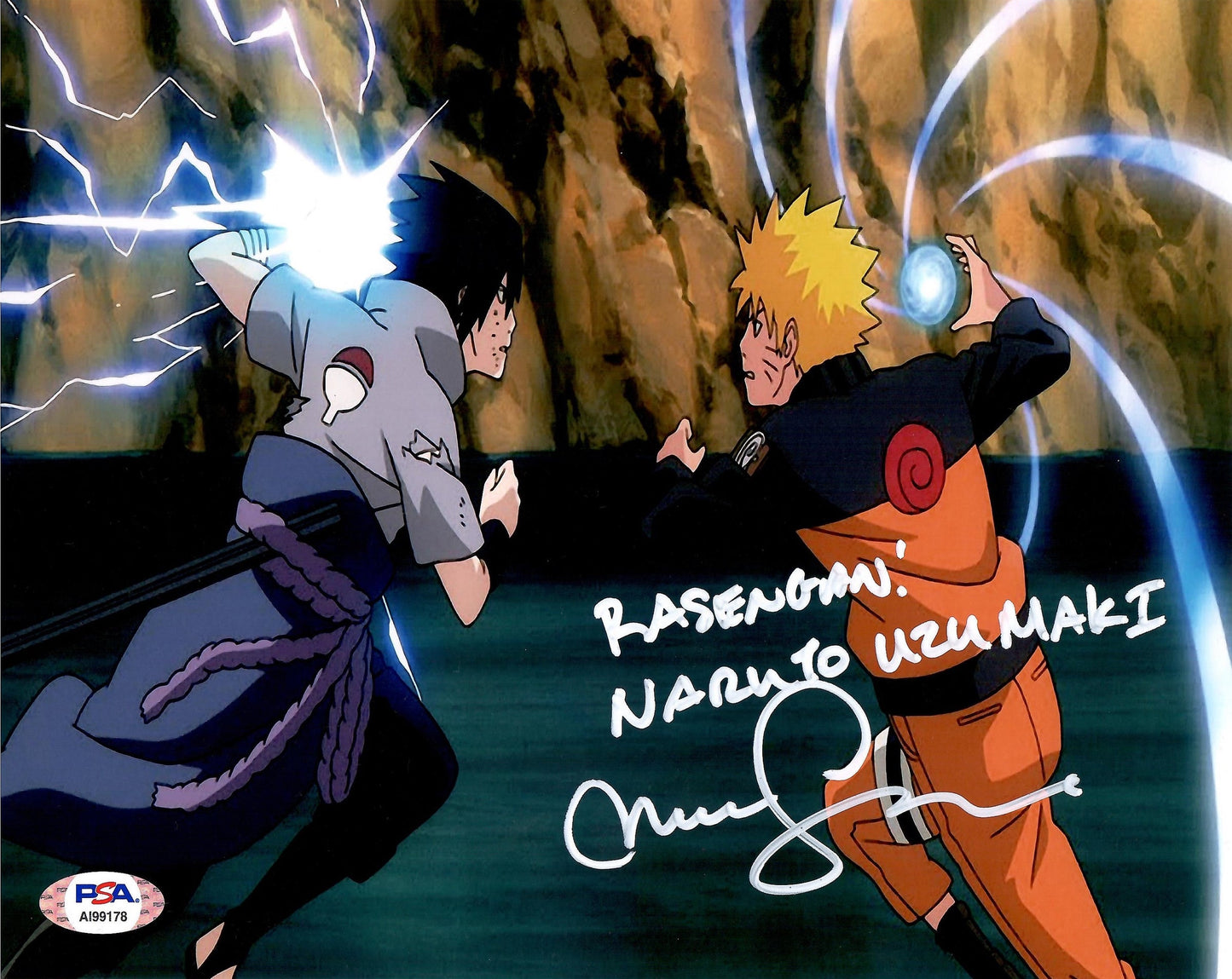 Maile Flanagan Naruto autographed inscribed 8x10 photo PSA COA Naruto Sasuke