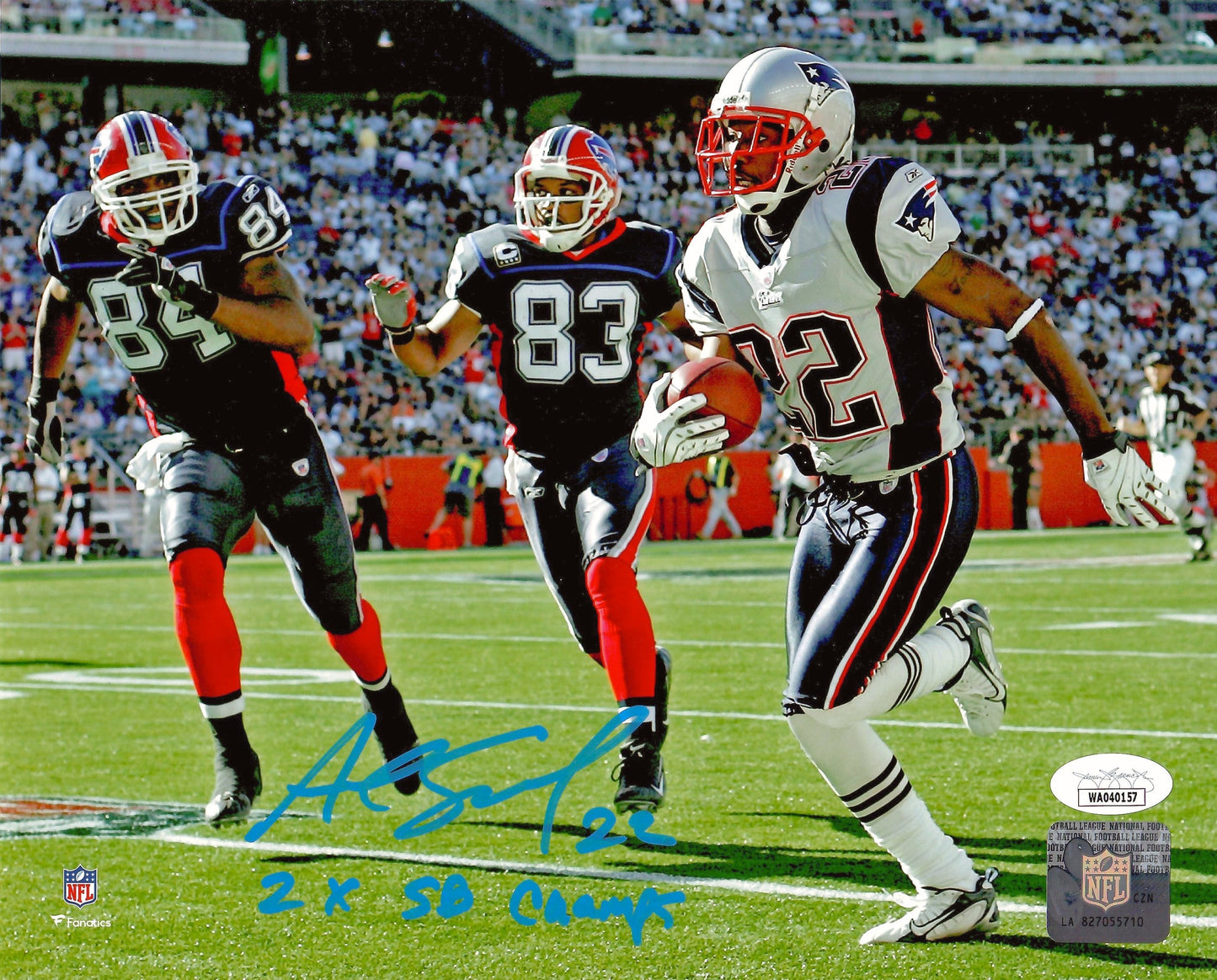 Asante Samuel Sr. autograph signed inscribed 8x10 photo New England Patriots JSA