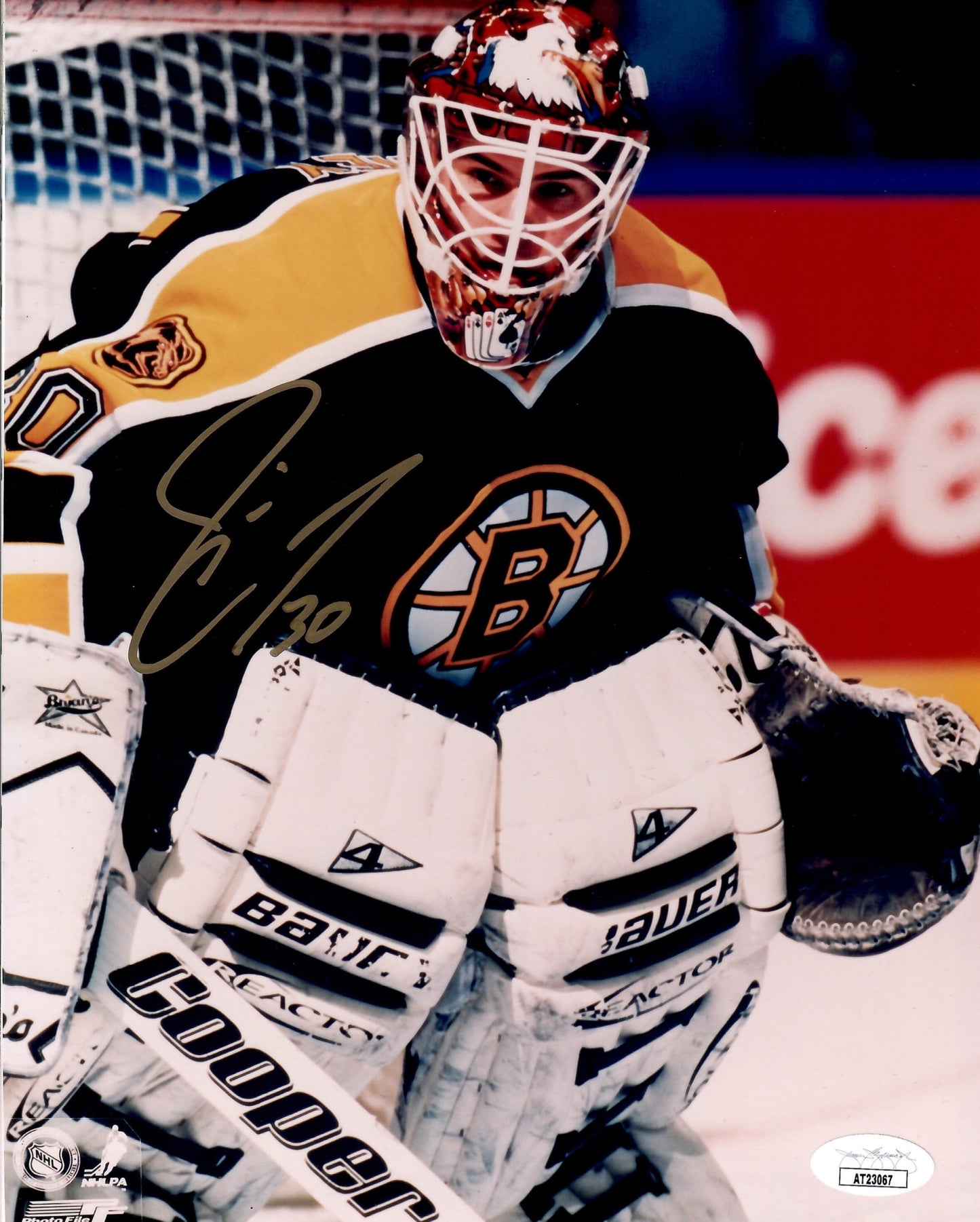 Jim Carey signed autographed 8x10 photo NHL Boston Bruins JSA COA