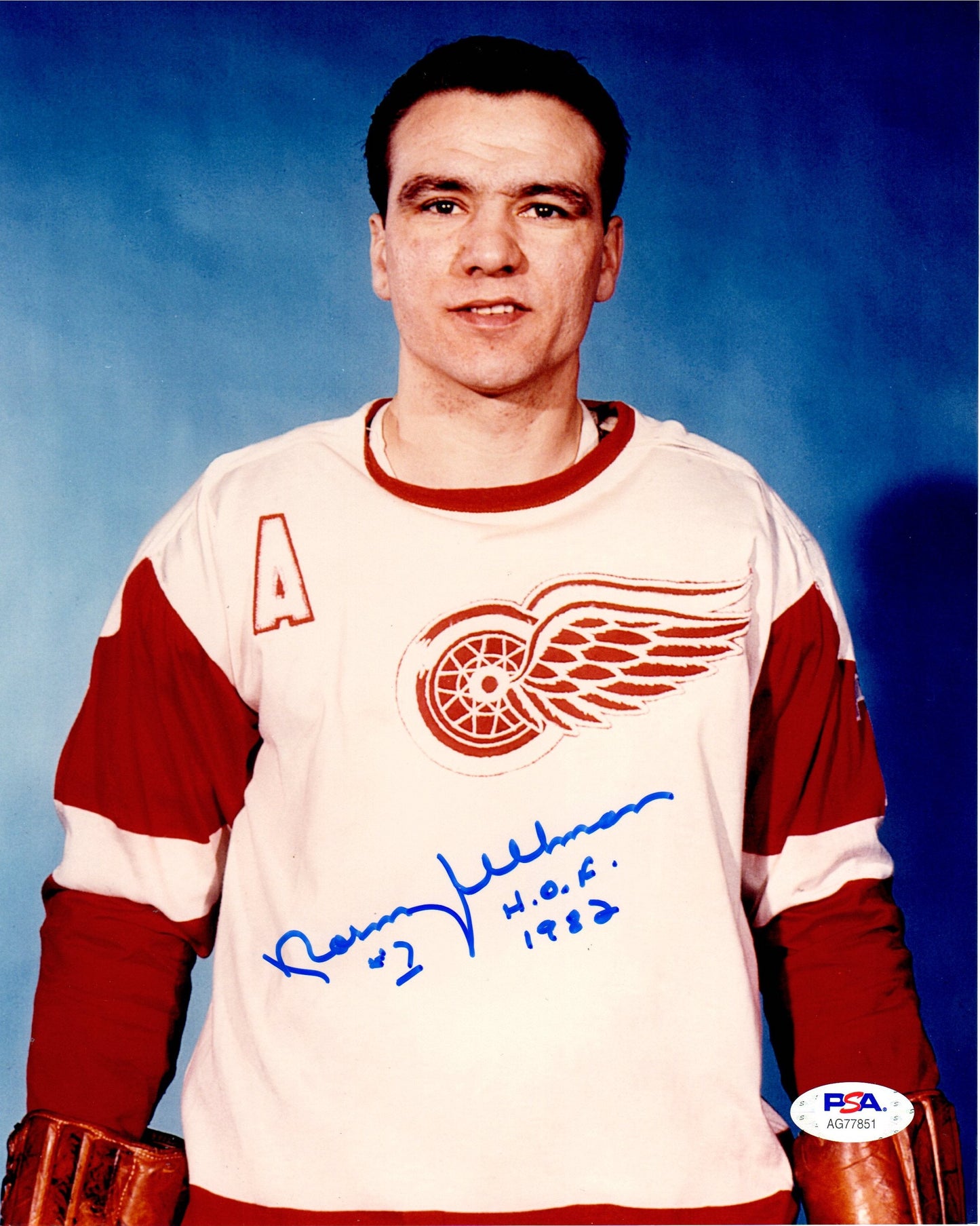 Norm Ullman autographed signed inscribed 8x10 photo NHL Detroit Red Wings PSA