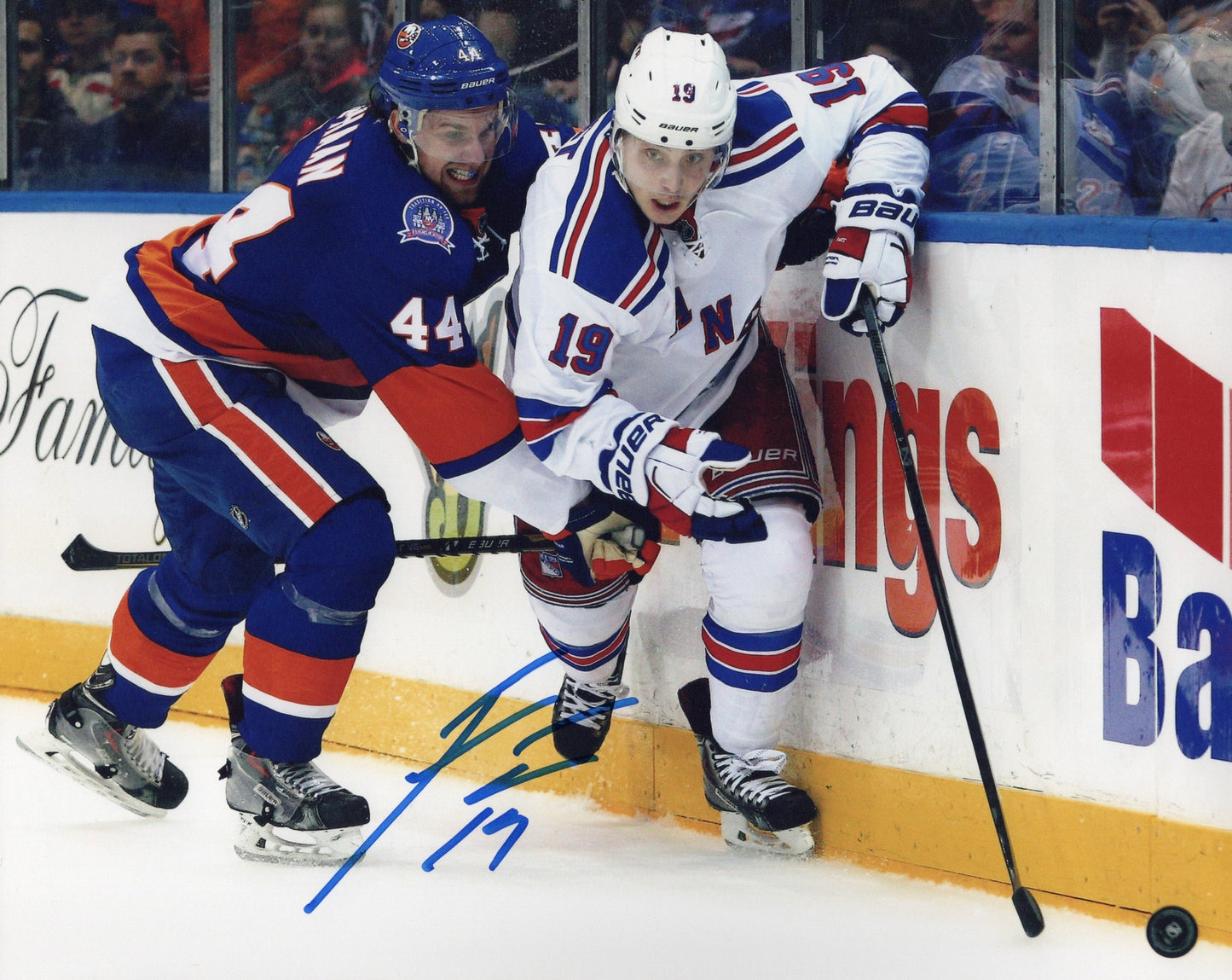 Jesper Fast autographed signed 8x10 photo NHL New York Rangers JAG