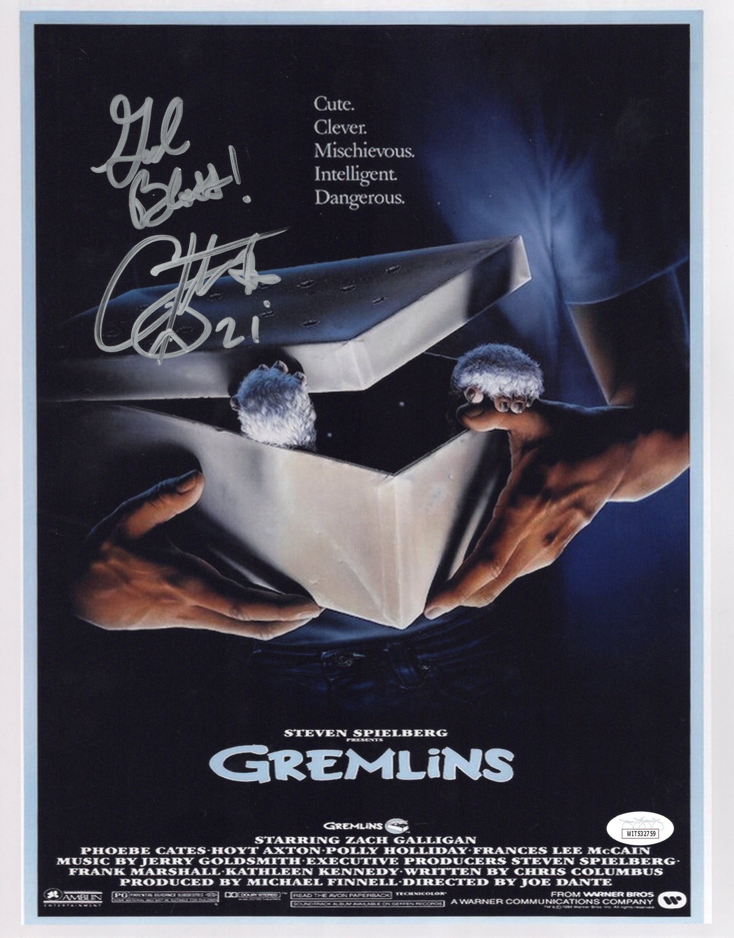 Corey Feldman inscribed signed 11x14 Gremlins JSA COA