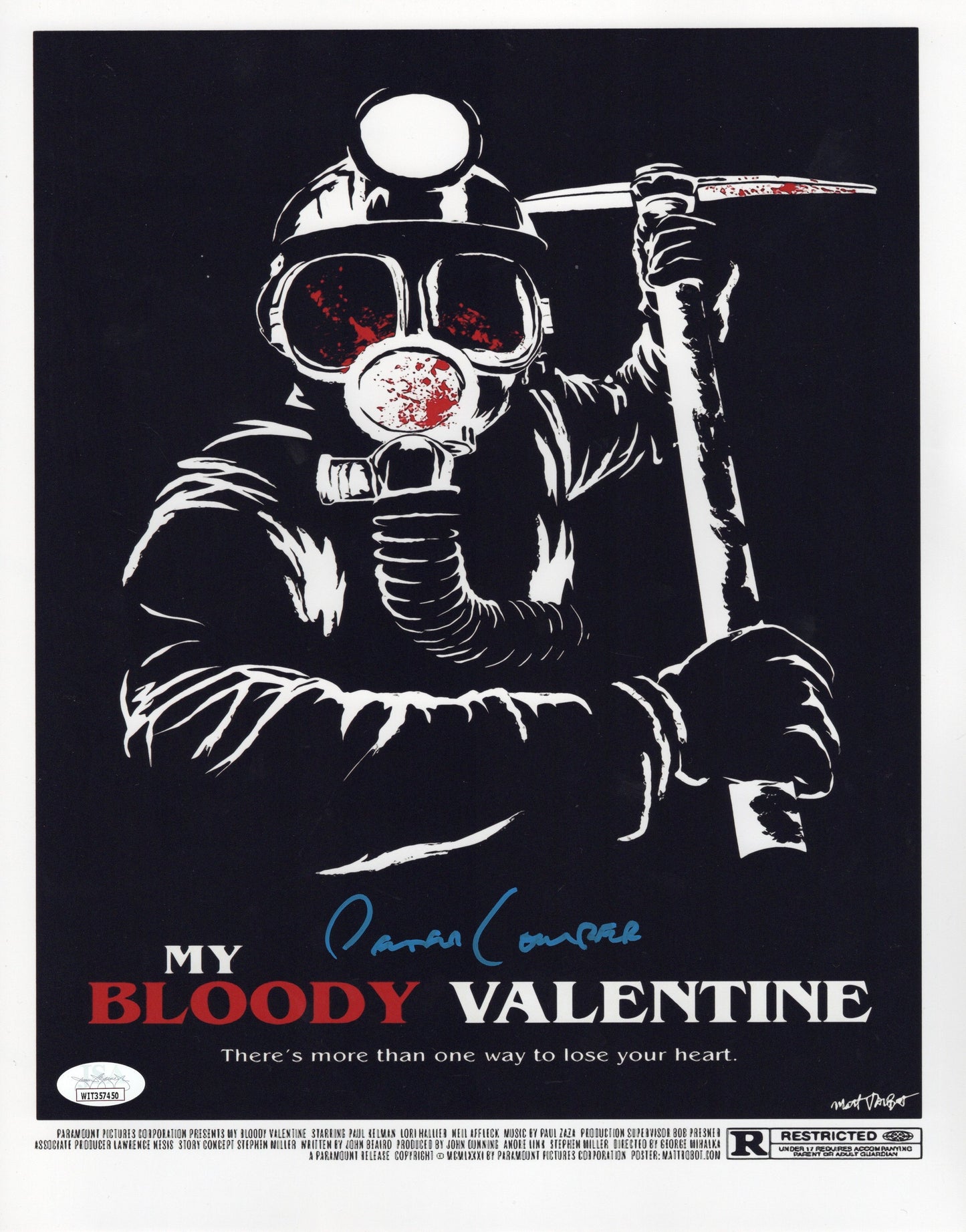 Peter Cowper autographed signed 11x14 photo My Bloody Valentine JSA COA