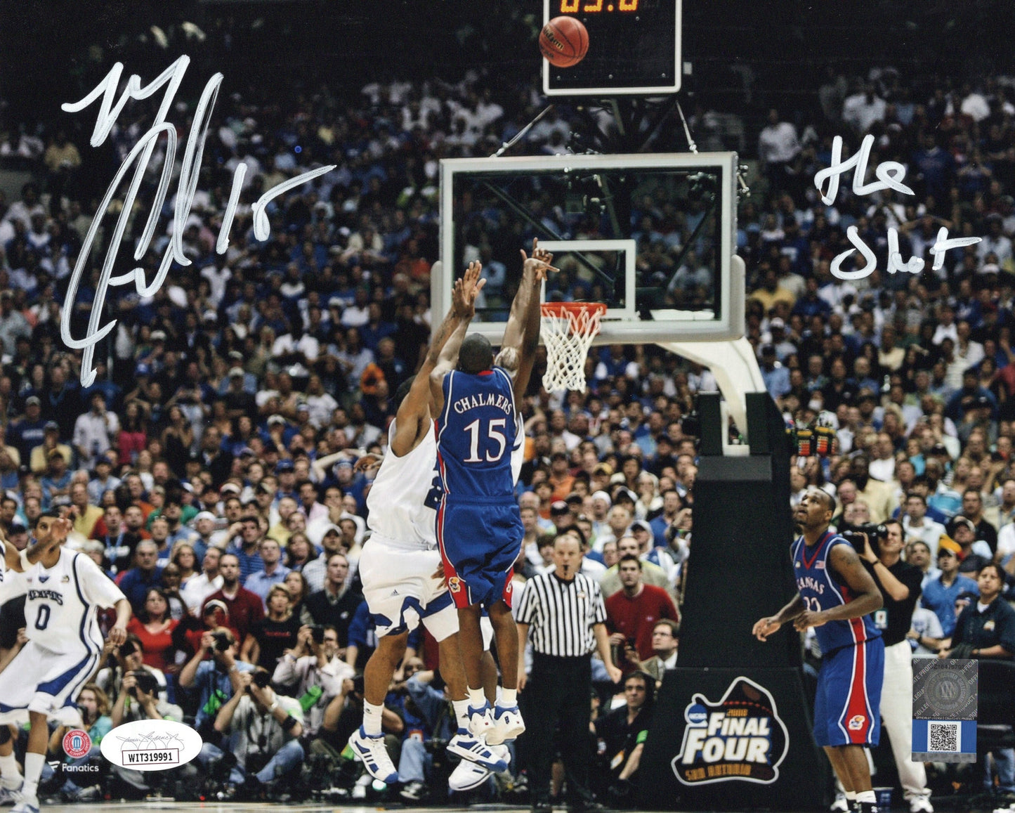 Mario Chalmers autographed inscribed signed 8x10 photo NBA Miami Heat JSA COA