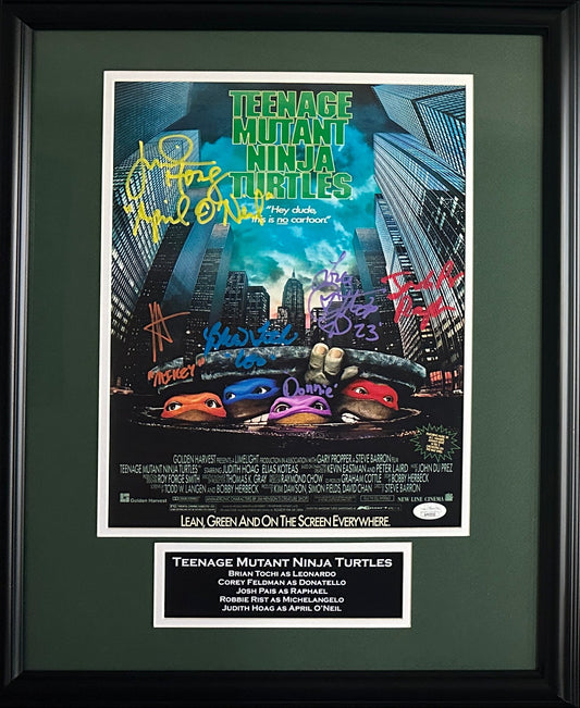 Pais Tochi Feldman Rist Hoag autographed inscribed framed 11x14 photo JSA TMNT
