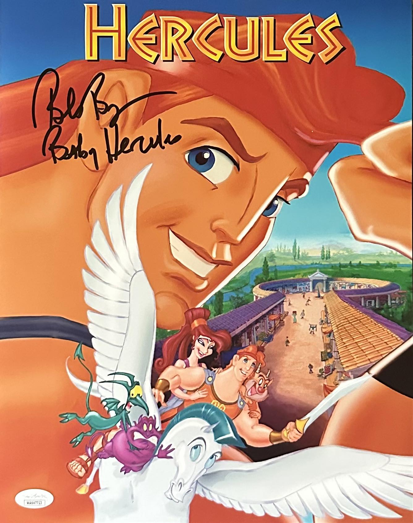 Bob Bergen autographed signed inscribed 11x14 photo Hercules JSA Baby Hercules