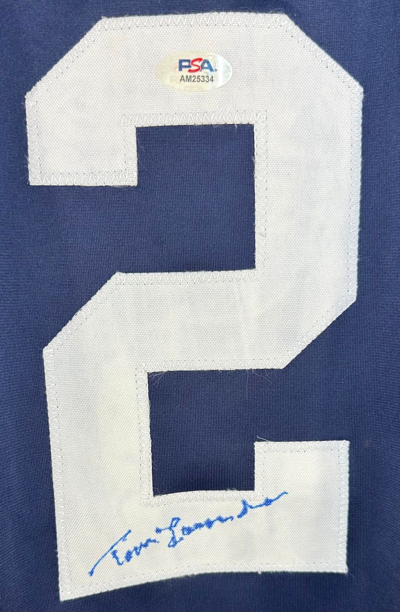 Tommy Lasorda autographed signed jersey Olympics Team USA PSA COA