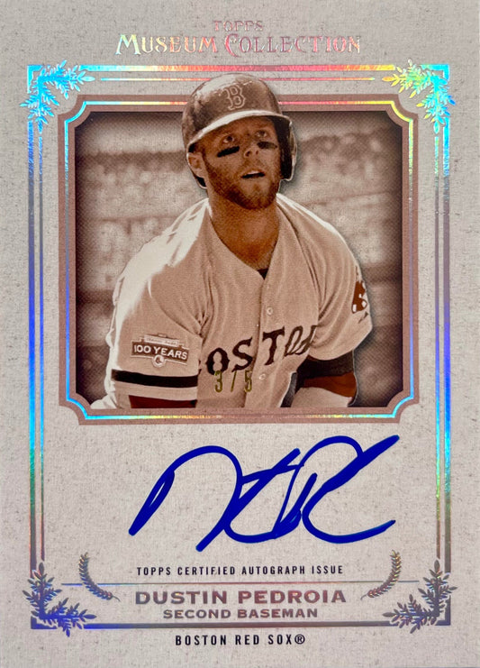 Dustin Pedroia auto signed card 2013 Topps 3/5 MLB Boston Redsox
