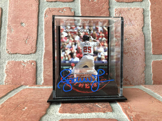 Andruw Jones autographed blue ink authentic dirt stand MLB Atlanta Braves PSA COA
