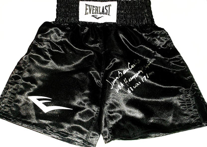 James "Bone Crusher' Smith signed boxing trunks PSA COA