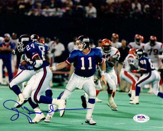 Ottis OJ Anderson autographed signed 8x10 photo New York Giants PSA Phil Simms