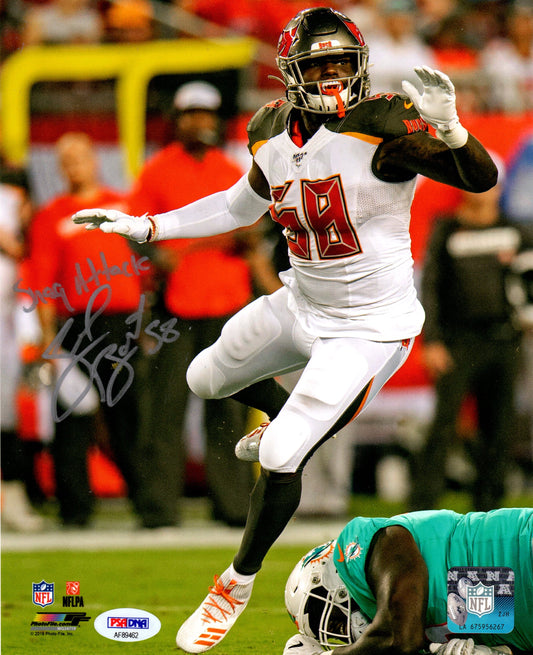Shaq Barrett autographed signed inscribed 8x10 photo Tampa Bay Buccaneers PSA