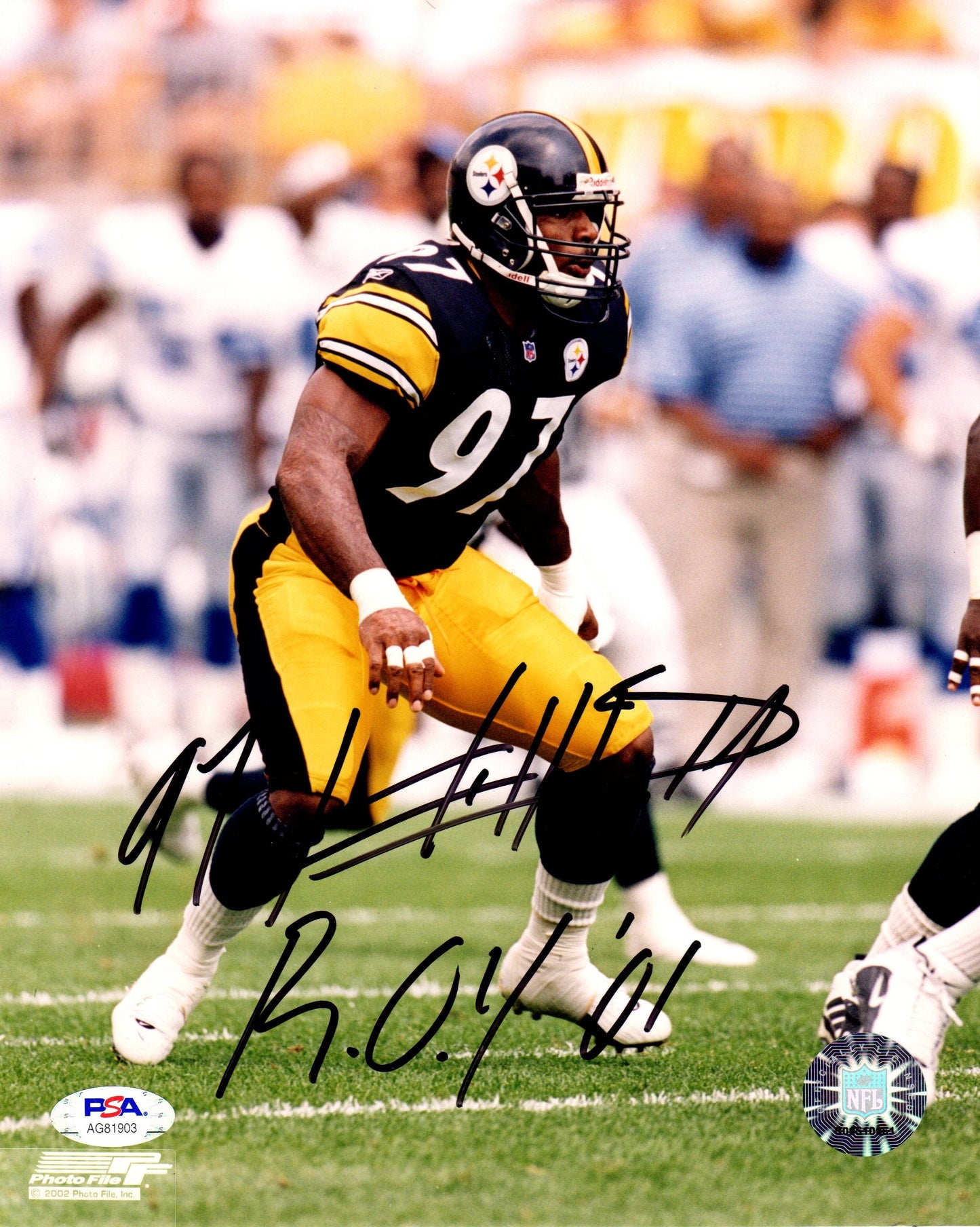 Kendrell Bell autographed signed inscribed 8x10 photo Pittsburgh Steelers PSA