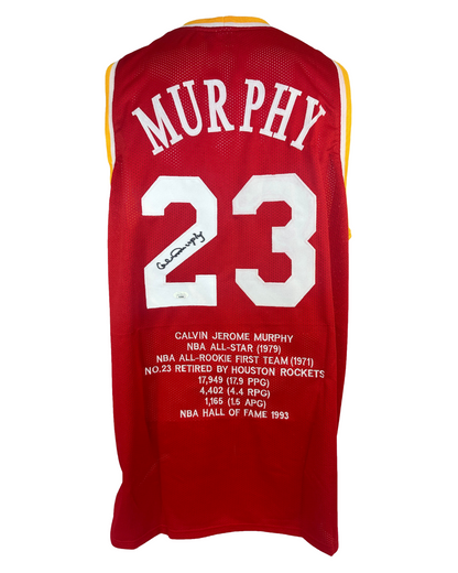 NBA Houston Rockets Calvin Murphy Autographed Signed Jersey JSA COA