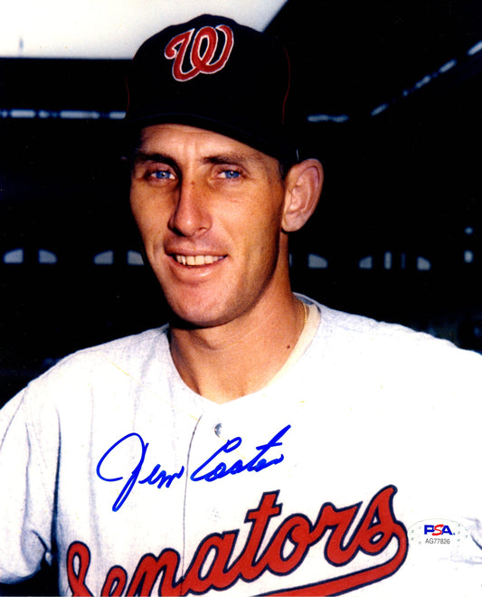 Jim Coates autographed signed 8x10 photo MLB Washington Senators PSA COA