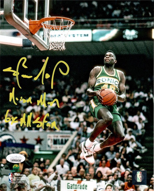 Shawn Kemp autographed signed inscribed 8x10 photo Seattle Supersonics JSA COA