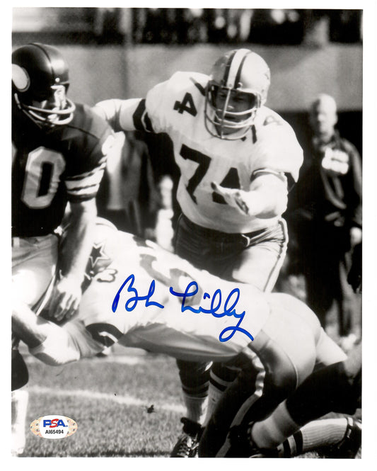 Bob Lilly autographed signed 8x10 photo NFL Dallas Cowboys PSA COA