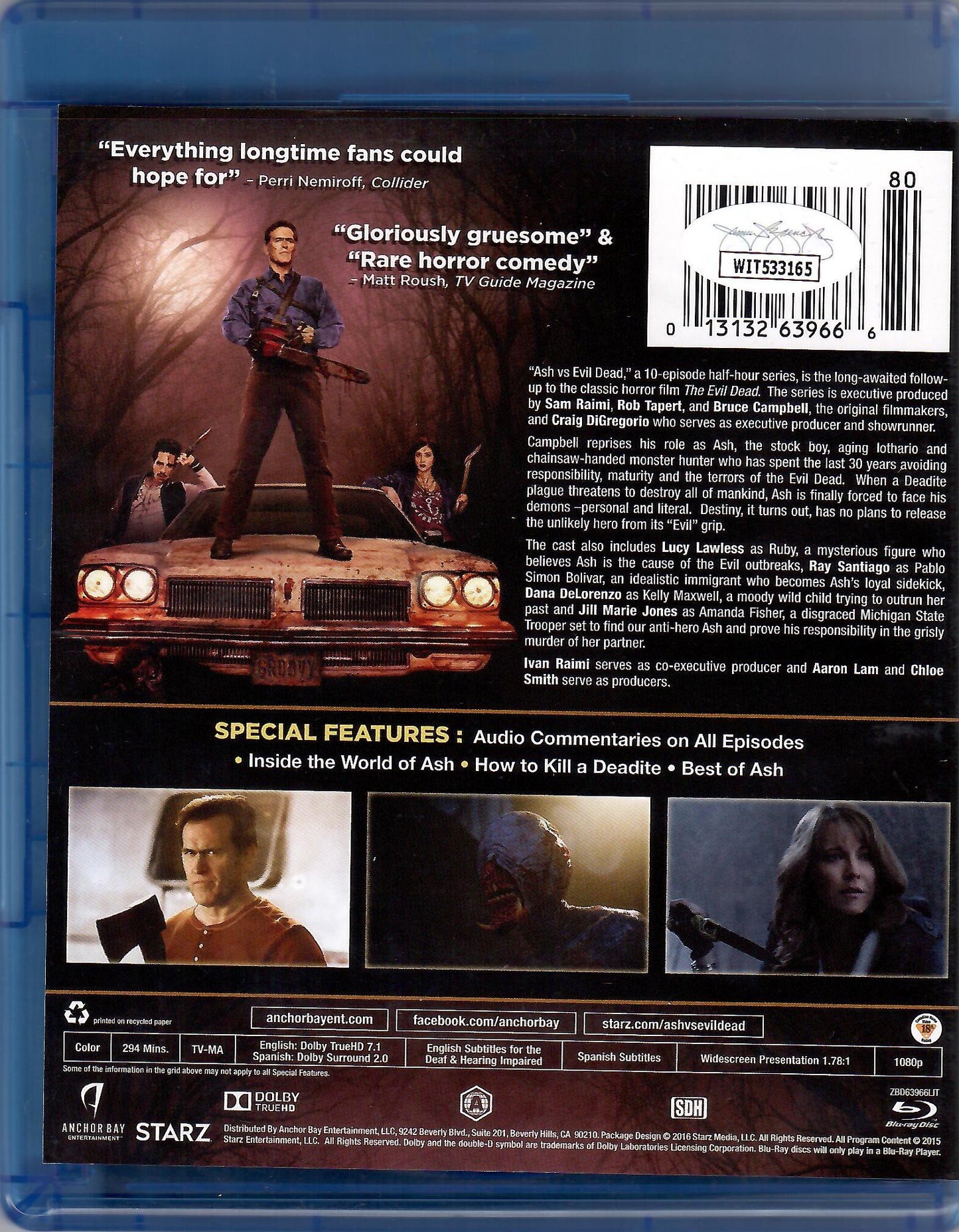 Dana DeLorenzo autographed inscribed BlueRay DVD cover Ash vs Evil Dead JSA COA