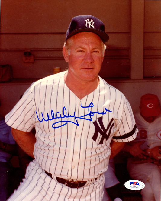 Whitey Ford autographed signed 8x10 photo MLB New York Yankees PSA COA WS Champ